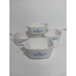 Corning Ware P-43-B Blue Cornflower 2 3/4cup Petite Baking Dish Set of 4